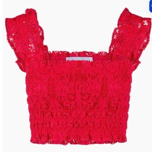 Hill House Azalea Nap Top Cerise S NWT